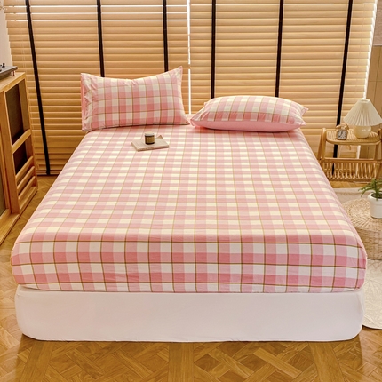 91家纺网 家纺一手货源 找家纺 （总）美梦莱 2024新款A类全棉色织水洗棉床笠 单品系列（支持一件代发）