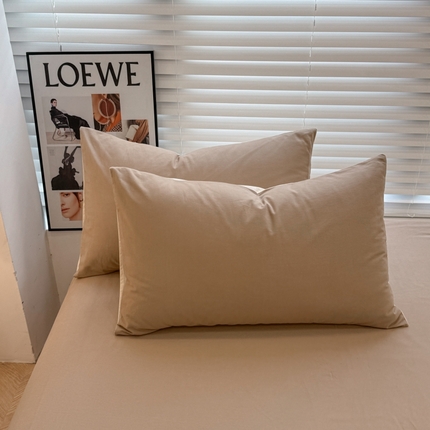 91家纺网 家纺一手货源 找家纺 （总）美梦莱 2024新款无印系列秋冬A类100%全棉加厚磨毛单枕套