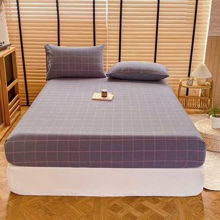 91家纺网 家纺一手货源 找家纺 （总）美梦莱 2024新款A类全棉色织水洗棉床笠 单品系列（支持一件代发）