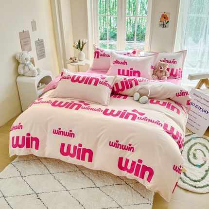 91家纺网 家纺一手货源 找家纺 （总）正莱欣 2025新品加厚生态棉磨毛四件套高克重植物羊绒床单款床笠款四件套大量现货（学生三件套）