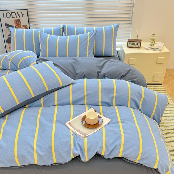 91家纺网 家纺一手货源 找家纺 （总）美梦莱 2024新款无印系列秋冬A类100%全棉加厚磨毛四件套