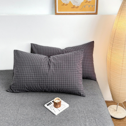 91家纺网 家纺一手货源 找家纺 （总）美梦莱 2023新款A类全棉色织水洗棉系列单品枕套（支持一件代发）