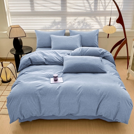 91家纺网 家纺一手货源 找家纺 （总）美梦莱 2024新款A类全棉色织水洗棉四件套 套件系列（支持一件代发）