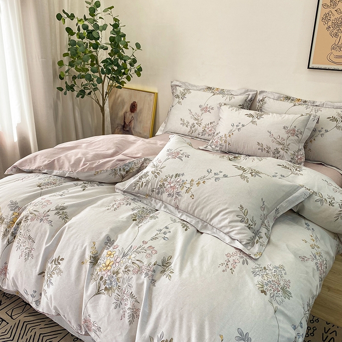 91家纺网 家纺一手货源 找家纺 （总）橙艺家居 2024新款铂金柔棉全棉印花四件套