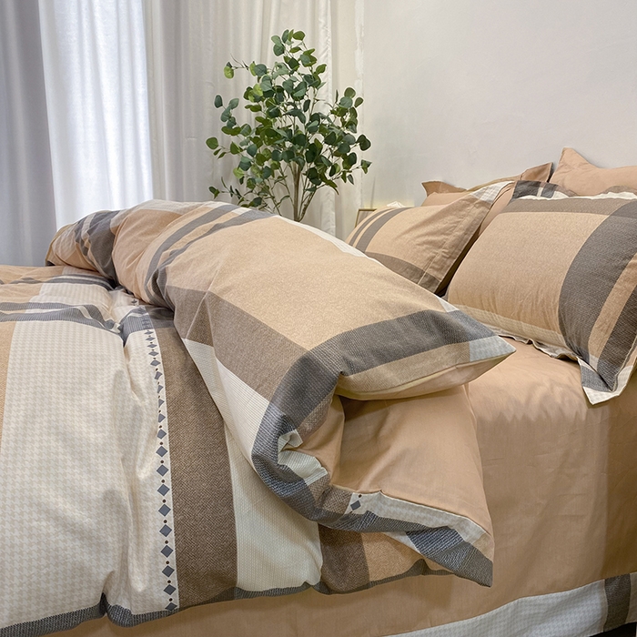 91家纺网 家纺一手货源 找家纺 橙艺家居 2024新款铂金柔棉全棉印花四件套 池奈