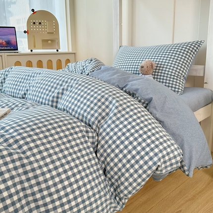 91家纺网 家纺一手货源 找家纺 （总）美梦莱 2024新款A类全棉无印风水洗棉宿舍单被套