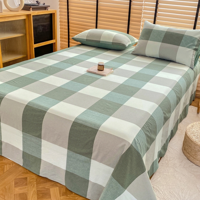 91家纺网 家纺一手货源 找家纺 （总）美梦莱 2024新款A类全棉色织水洗棉床单 单品系列（支持一件代发）