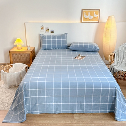 91家纺网 家纺一手货源 找家纺 （总）美梦莱 2023新款A类全棉色织水洗棉系列单品床单（支持一件代发）