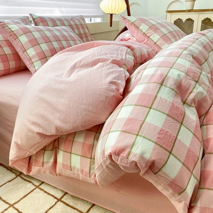 91家纺网 家纺一手货源 找家纺 （总）美梦莱 2024新款A类全棉色织水洗棉单被套（支持一件代发）