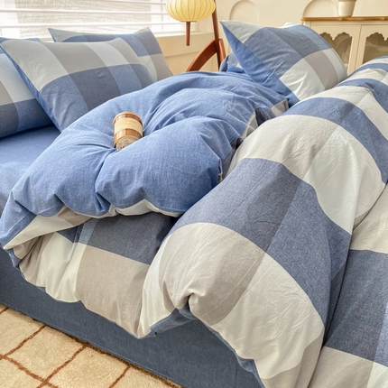 91家纺网 家纺一手货源 找家纺 （总）美梦莱 2024新款A类全棉色织水洗棉单被套（支持一件代发）