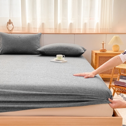 91家纺网 家纺一手货源 找家纺 （总）美梦莱 2023新款A类全棉色织水洗棉系列单品床笠（支持一件代发）