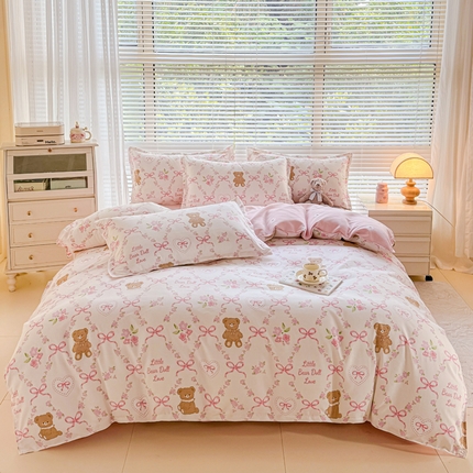 91家纺网 家纺一手货源 找家纺 （总）正莱欣 2025新品加厚生态棉磨毛四件套高克重植物羊绒床单款床笠款四件套大量现货（学生三件套）