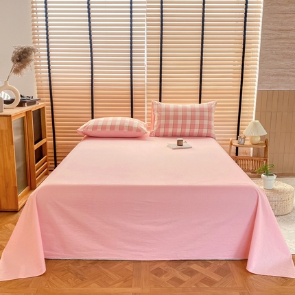 91家纺网 家纺一手货源 找家纺 （总）美梦莱 2024新款A类全棉色织水洗棉床单 单品系列（支持一件代发）