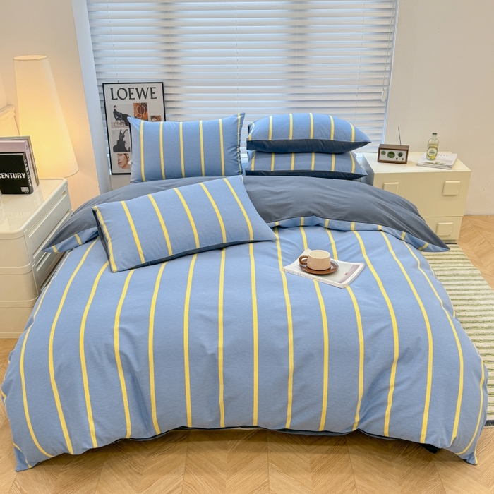 91家纺网 家纺一手货源 找家纺 （总）美梦莱 2024新款无印系列秋冬A类100%全棉加厚磨毛四件套