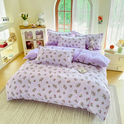 91家纺网 家纺一手货源 找家纺 （总）正莱欣 2025新品加厚生态棉磨毛四件套高克重植物羊绒床单款床笠款四件套大量现货（学生三件套）