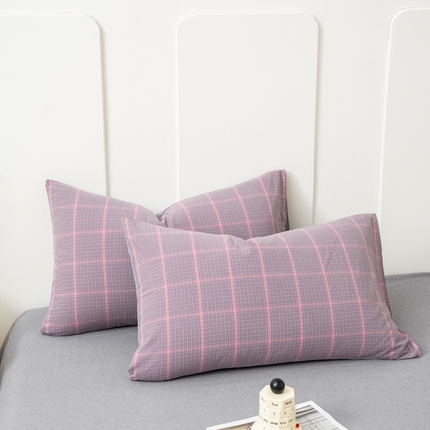 91家纺网 家纺一手货源 找家纺 （总）美梦莱 2024新款高支全棉色织水洗棉枕套（支持一件代发）