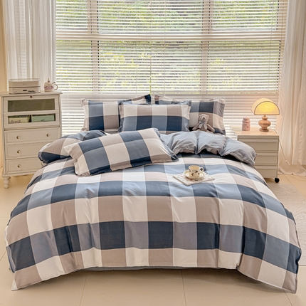 91家纺网 家纺一手货源 找家纺 （总）正莱欣 2025新品加厚生态棉磨毛四件套高克重植物羊绒床单款床笠款四件套大量现货（学生三件套）