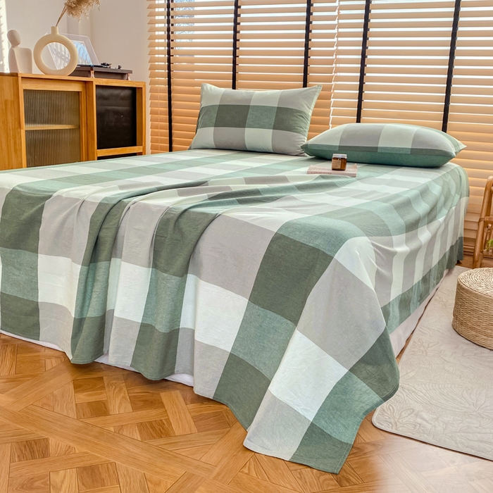 91家纺网 家纺一手货源 找家纺 （总）美梦莱 2024新款A类全棉色织水洗棉床单 单品系列（支持一件代发）