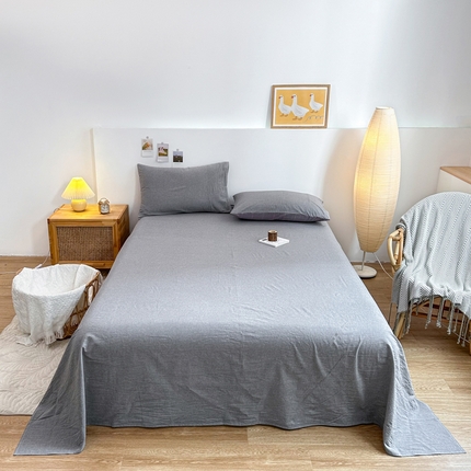 91家纺网 家纺一手货源 找家纺 （总）美梦莱 2023新款A类全棉色织水洗棉系列单品床单（支持一件代发）