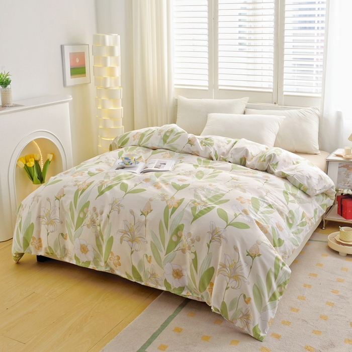 91家纺网 家纺一手货源 找家纺 12868 全棉单被套纯棉被套被罩 梨花族