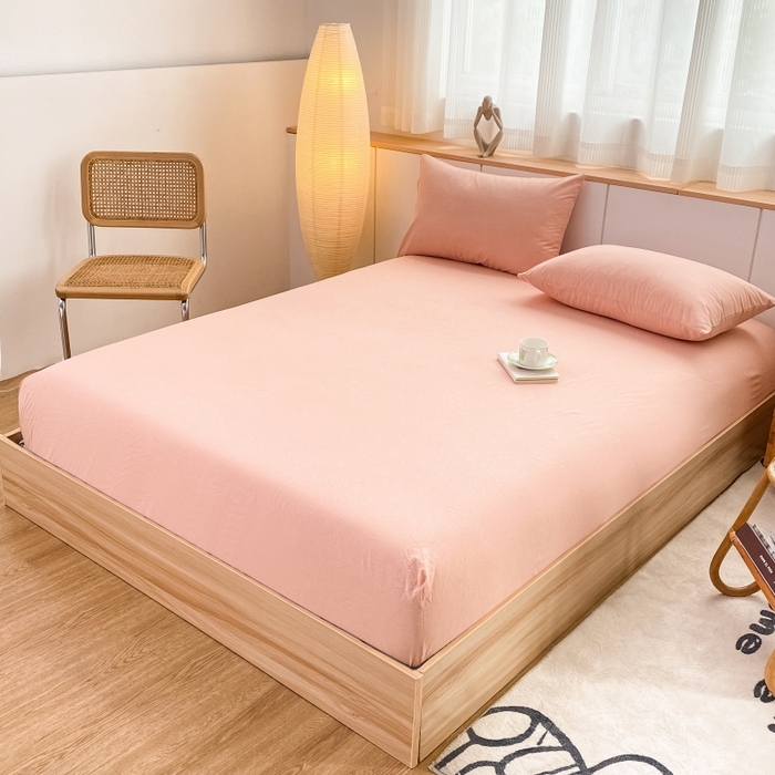 91家纺网 家纺一手货源 找家纺 （总）美梦莱 2023新款A类全棉色织水洗棉系列单品床笠（支持一件代发）