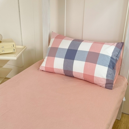 91家纺网 家纺一手货源 找家纺 （总）美梦莱 2023新款A类全棉水洗绵学生宿舍三件套四件套单品-单枕套（支持一件代发）