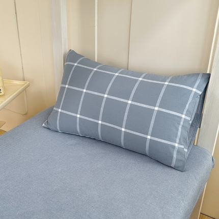 91家纺网 家纺一手货源 找家纺 （总）美梦莱 2023新款A类全棉水洗绵学生宿舍三件套四件套单品-单枕套（支持一件代发）