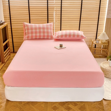 91家纺网 家纺一手货源 找家纺 （总）美梦莱 2024新款A类全棉色织水洗棉床笠 单品系列（支持一件代发）