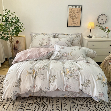 91家纺网 家纺一手货源 找家纺 橙艺家居 2025新款秋冬全棉纯棉磨毛四件套 简希