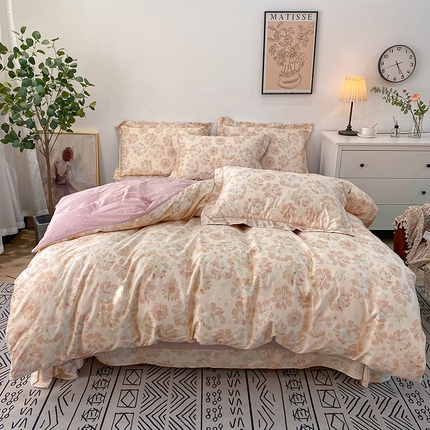 91家纺网 家纺一手货源 找家纺 （总）橙艺家居 2024新款铂金柔棉全棉印花四件套