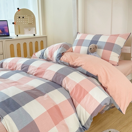 （总）美梦莱 2024新款A类全棉无印风水洗棉宿舍单被套