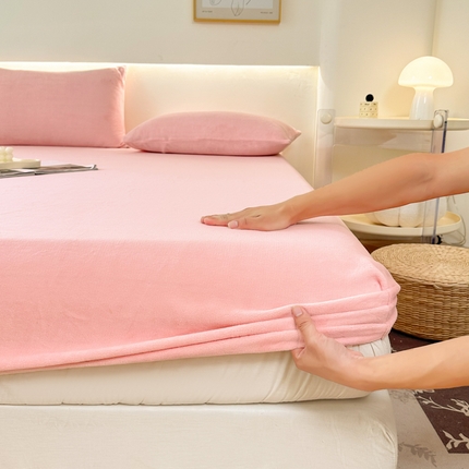 91家纺网 家纺一手货源 找家纺 （总）美梦莱 2024新款保暖高克重牛奶绒床品单品系列-单床笠（支持一件代发）