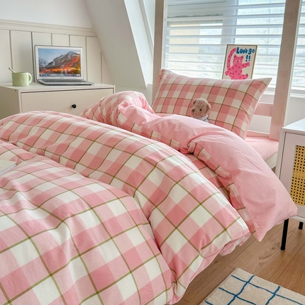 91家纺网 家纺一手货源 找家纺 （总）美梦莱 2024新款A类全棉无印风水洗棉宿舍单被套