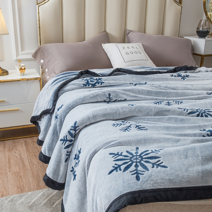 91家纺网 家纺一手货源 找家纺 （总）美梦莱 2022新款法莱绒羊羔绒剪花复合毛毯毯子盖毯（支持一件代发）