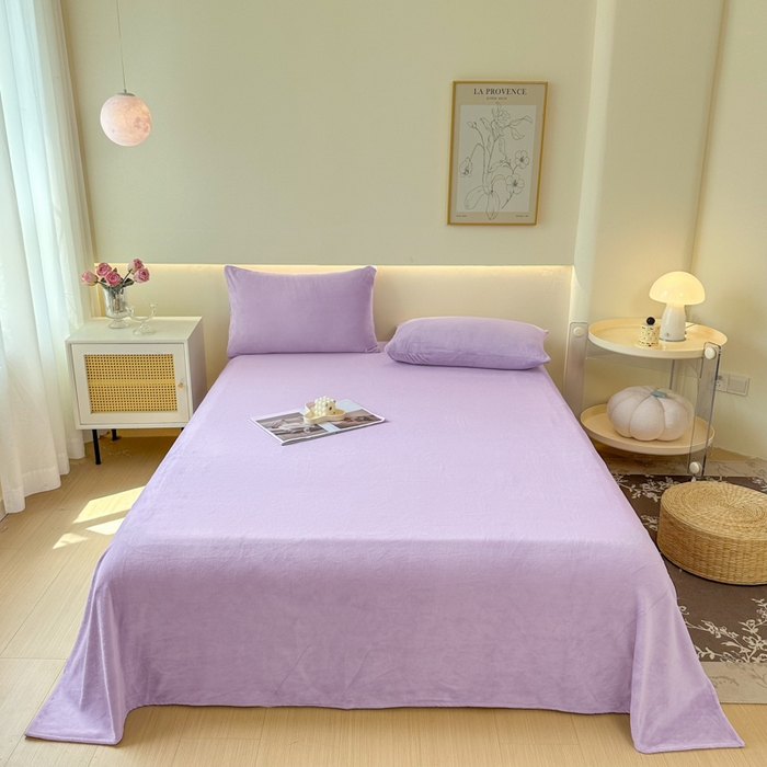 91家纺网 家纺一手货源 找家纺 （总）美梦莱 2024新款保暖高克重牛奶绒床品单品系列-单床单（支持一件代发）