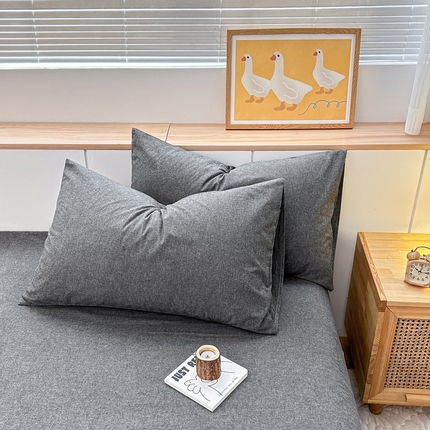 91家纺网 家纺一手货源 找家纺 （总）美梦莱 2023新款A类全棉色织水洗棉系列单品枕套（支持一件代发）