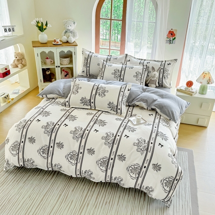 91家纺网 家纺一手货源 找家纺 （总）正莱欣 2025新品加厚生态棉磨毛四件套高克重植物羊绒床单款床笠款四件套大量现货（学生三件套）