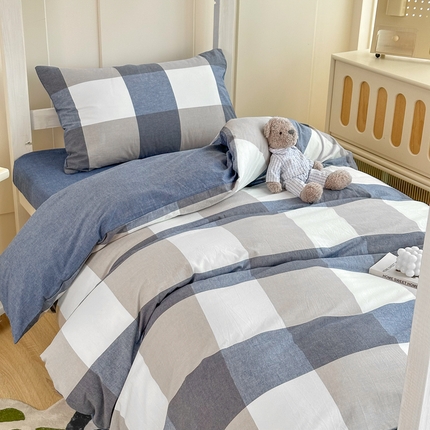 91家纺网 家纺一手货源 找家纺 （总）美梦莱 2024新款A类全棉无印风水洗棉宿舍单被套