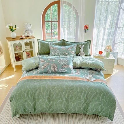 91家纺网 家纺一手货源 找家纺 （总）正莱欣 2025新品加厚生态棉磨毛四件套高克重植物羊绒床单款床笠款四件套大量现货（学生三件套）