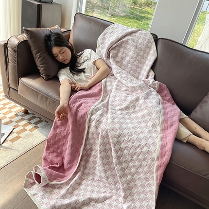 （总）美梦莱 2024夏季莫兰迪A类全棉针织棉夏被超柔软可水洗纯棉空调被夏凉被盖毯 淘宝抖音热款（实拍图）