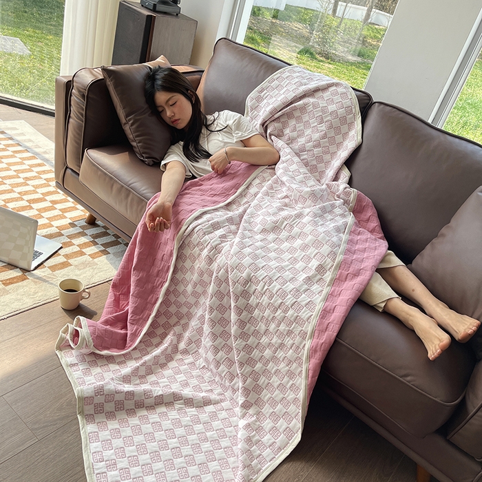 91家纺网 家纺一手货源 找家纺 （总）美梦莱 2024夏季莫兰迪A类全棉针织棉夏被超柔软可水洗纯棉空调被夏凉被盖毯 淘宝抖音热款（实拍图）