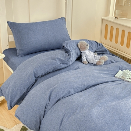 91家纺网 家纺一手货源 找家纺 （总）美梦莱 2024新款A类全棉无印风水洗棉宿舍单被套