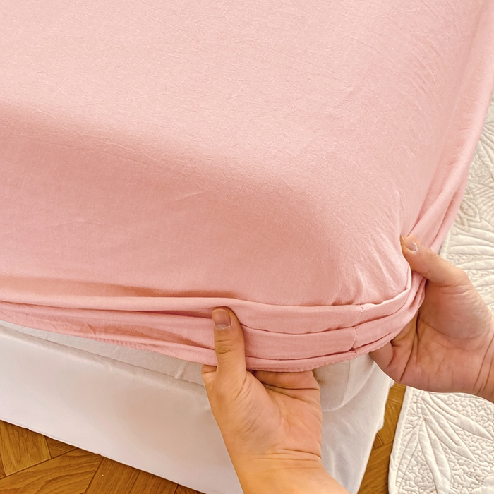 91家纺网 家纺一手货源 找家纺 （总）美梦莱 2024新款A类全棉色织水洗棉床笠 单品系列（支持一件代发）