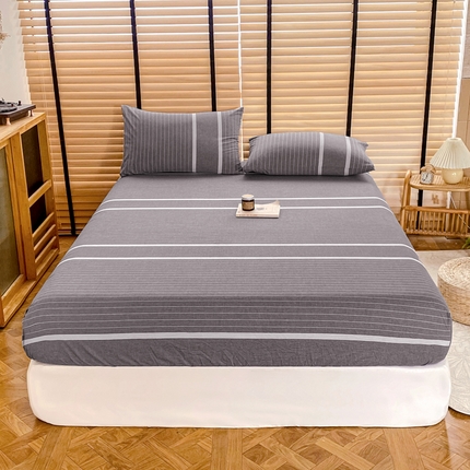 91家纺网 家纺一手货源 找家纺 （总）美梦莱 2024新款A类全棉色织水洗棉床笠 单品系列（支持一件代发）