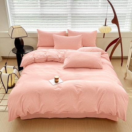 91家纺网 家纺一手货源 找家纺 （总）美梦莱 2024新款A类全棉色织水洗棉四件套 套件系列（支持一件代发）