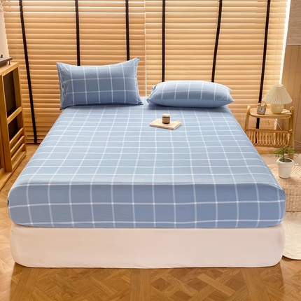 91家纺网 家纺一手货源 找家纺 （总）美梦莱 2024新款A类全棉色织水洗棉床笠 单品系列（支持一件代发）