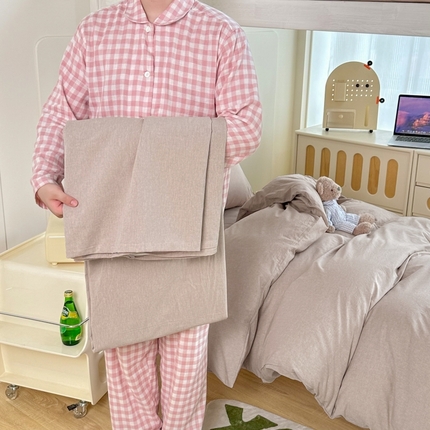 91家纺网 家纺一手货源 找家纺 （总）美梦莱 2023新款A类全棉水洗绵学生宿舍三件套四件套单品-单被套（支持一件代发）