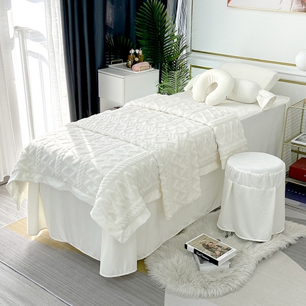 91家纺网 家纺一手货源 找家纺 （总）琪宝阁 2024新款宝宝绒+麻花绒美-容床罩