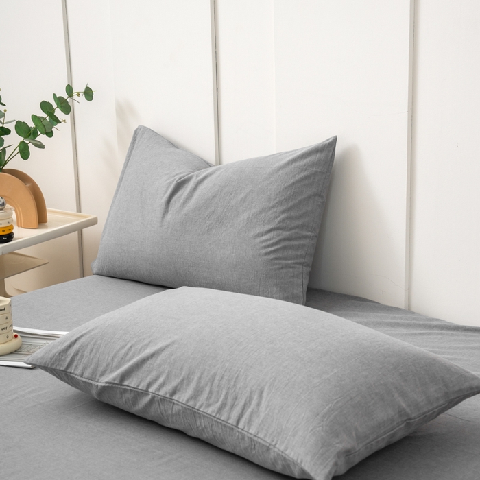 91家纺网 家纺一手货源 找家纺 （总）美梦莱 2024新款高支全棉色织水洗棉枕套（支持一件代发）