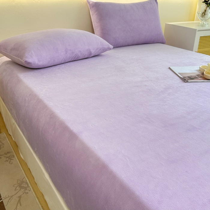 91家纺网 家纺一手货源 找家纺 （总）美梦莱 2024新款保暖高克重牛奶绒床品单品系列-单床笠（支持一件代发）